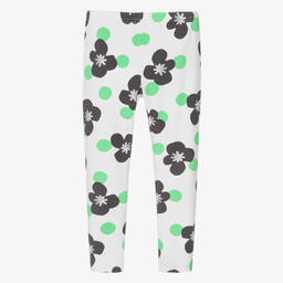 Catimini-Белые легинсы с цветами | Childrensalon Outlet
