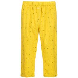 Catimini-Yellow Cotton Trousers | Childrensalon Outlet