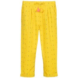 Catimini-Yellow Cotton Trousers | Childrensalon Outlet