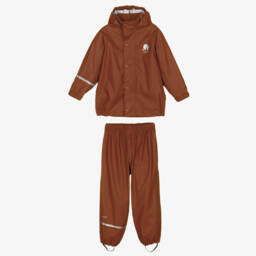 سي لا في -طقم واقي من المطر لون بني (قطعتين) | Childrensalon Outlet