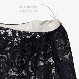 Charabia-تنورة دانتيل لون كحلي | Childrensalon Outlet