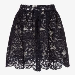 Charabia-تنورة دانتيل لون كحلي | Childrensalon Outlet