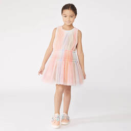 Charabia-Girls Glittery Tulle Dress | Childrensalon Outlet