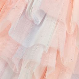 Charabia-فستان تول غليتر لون زهري وأخضر وأزرق | Childrensalon Outlet