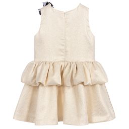 Charabia-Girls Gold Brocade Dress | Childrensalon Outlet
