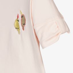 Charabia-Girls Pink Cotton T-Shirt | Childrensalon Outlet