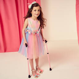 Charabia-Girls Pink Leather Sandals  | Childrensalon Outlet