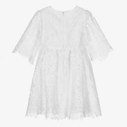 Charabia-Girls White Lace Dress  | Childrensalon Outlet