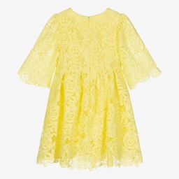 Charabia-فستان دانتيل لون أصفر | Childrensalon Outlet