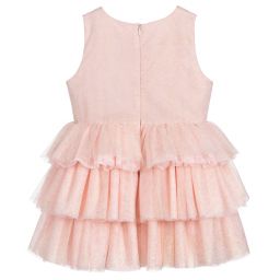 Charabia-Pink & Gold Tulle Dress | Childrensalon Outlet