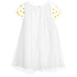 Charabia-White Tulle Daisy Dress | Childrensalon Outlet