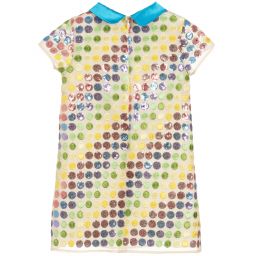 Charabia-فستان شيفون لون أصفر مزين بترتر | Childrensalon Outlet