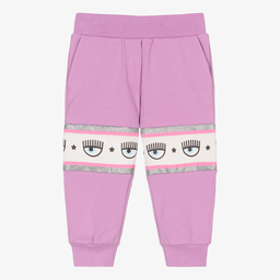 Chiara Ferragni Kids-Baby Girls Purple Logo Joggers | Childrensalon Outlet