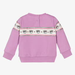Chiara Ferragni Kids-Baby Girls Purple Sweatshirt | Childrensalon Outlet