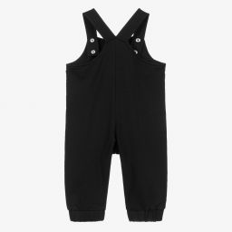 Chiara Ferragni Kids-Black Jersey Logo Dungarees | Childrensalon Outlet