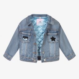 Chiara Ferragni Kids-Синяя джинсовая куртка | Childrensalon Outlet