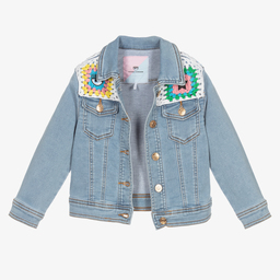 Chiara Ferragni Kids-Crochet Denim Jersey Jacket | Childrensalon Outlet
