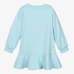 كيّارا فيراغني كيدز-فستان قطن جيرسي لون أزرق | Childrensalon Outlet