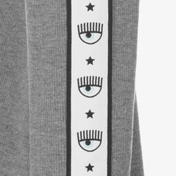 كيّارا فيراغني كيدز-توب بياقة عالية فيسكوز جيرسي لون رمادي للبنات | Childrensalon Outlet