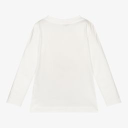 كيّارا فيراغني كيدز-توب قطن لون عاجي للبنات | Childrensalon Outlet