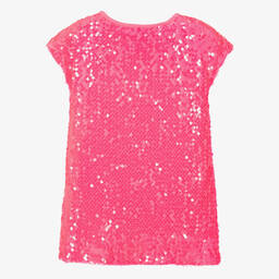 Chiara Ferragni Kids-Розовое платье из тюля с пайетками | Childrensalon Outlet