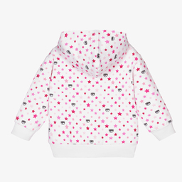 Chiara Ferragni Kids-Бело-розовая худи для девочек | Childrensalon Outlet