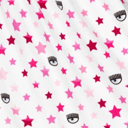 Chiara Ferragni Kids-Бело-розовое платье для девочек | Childrensalon Outlet