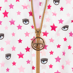 كيّارا فيراغني كيدز-جاكيت لون أبيض وزهري للبنات | Childrensalon Outlet