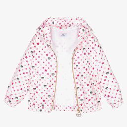 كيّارا فيراغني كيدز-جاكيت لون أبيض وزهري للبنات | Childrensalon Outlet