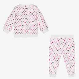 Chiara Ferragni Kids-Girls White & Pink Tracksuit | Childrensalon Outlet