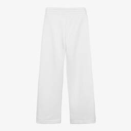 Chiara Ferragni Kids-Girls White Wide-Leg Cotton Joggers | Childrensalon Outlet