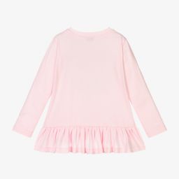 كيّارا فيراغني كيدز-توب قطن لون زهري فاتح للبنات | Childrensalon Outlet