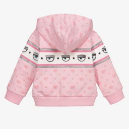 كيّارا فيراغني كيدز-توب هودي أطفال بناتي جيرسي بسحّاب لون زهري | Childrensalon Outlet