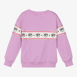 كيّارا فيراغني كيدز-سويتشيرت قطن جيرسي لون أرجواني للبنات | Childrensalon Outlet