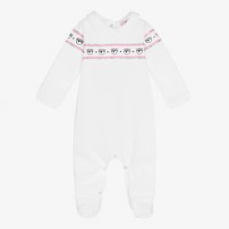 كيّارا فيراغني كيدز-بيبي غرو قطن لون أبيض للمولودات | Childrensalon Outlet