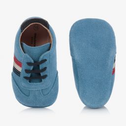 Children's Classics-Голубые замшевые пинетки | Childrensalon Outlet