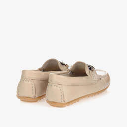 Children's Classics-Бежевые кожаные лоферы для мальчиков | Childrensalon Outlet