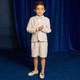 Children's Classics-Бежевые кожаные лоферы для мальчиков | Childrensalon Outlet