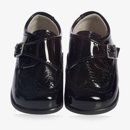 Children's Classics-حذاء جلد لامع لون أسود للاولاد  | Childrensalon Outlet