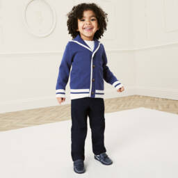 Children's Classics-Кожаные мокасины синие для мальчиков | Childrensalon Outlet