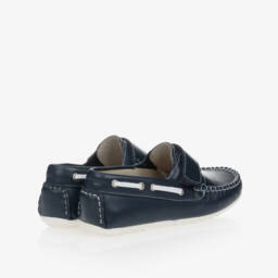 Children's Classics-Кожаные мокасины синие для мальчиков | Childrensalon Outlet