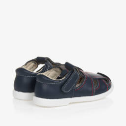 Children's Classics-Boys Navy Leather Footwear | Childrensalon Outlet