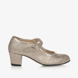 Children's Classics-Girls Sparkling Gold Party Heels | Childrensalon Outlet