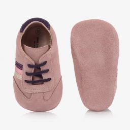 تشيلدرن كلاسيكس-حذاء لمرحلة قبل المشي شامواه لون زهري للمولودات | Childrensalon Outlet