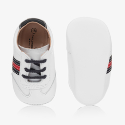 Children's Classics-Белые кожаные пинетки | Childrensalon Outlet