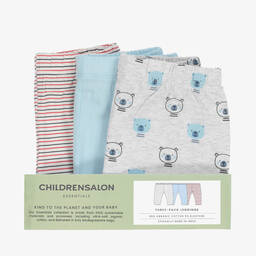Childrensalon Essentials-Blue Organic Cotton Baby Leggings (3 Pack) | Childrensalon Outlet