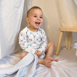 Childrensalon Essentials-Blue Organic Cotton Bodyvests (5 Pack) | Childrensalon Outlet