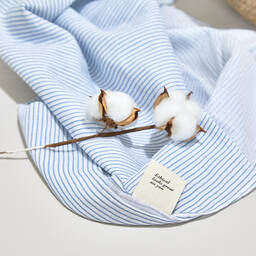 Childrensalon Essentials-Blue Organic Muslin Squares (3 Pack) | Childrensalon Outlet