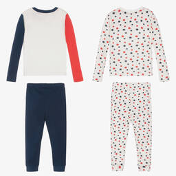 Childrensalon Essentials-Кремово-синие пижамы из органического хлопка (2шт.) | Childrensalon Outlet