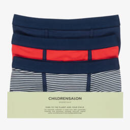 تشلدرن صالون إيسينشيلز-شورت بوكسر قطن عضوي بألوان متعددة للأولاد (عدد 3) | Childrensalon Outlet